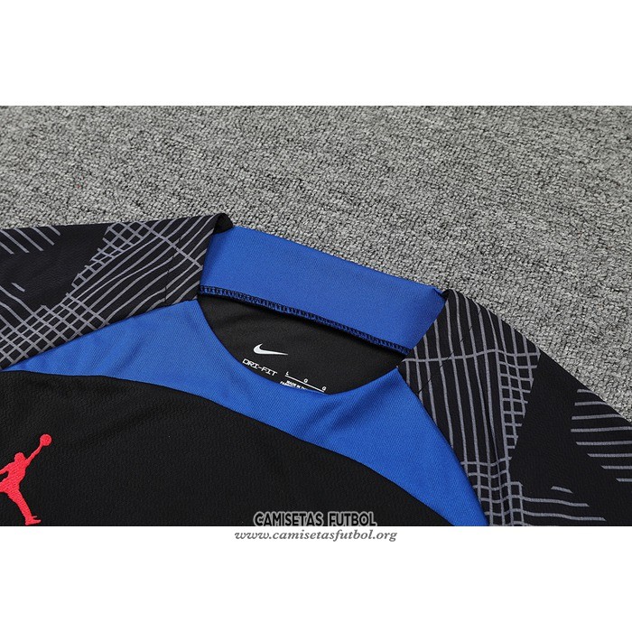 Chandal del Paris Saint-Germain Manga Corta 2022/2023 Negro y Azul - Pantalon Corto